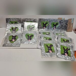 Lot of 18 Small Metal Frames in Three Different Shapes. All Hold 3X3 In Pictures